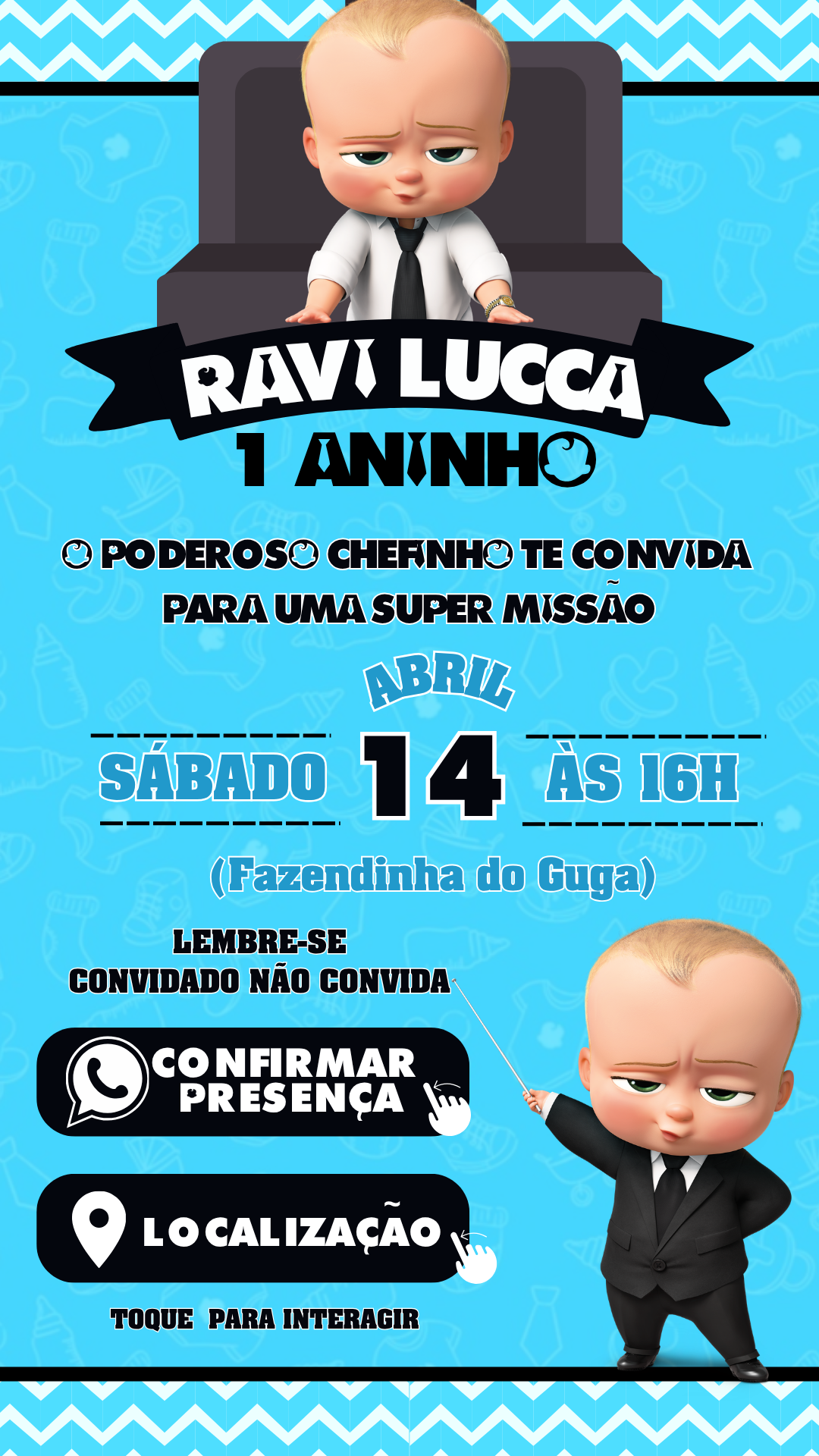 Convite Interativo - Poderoso Chefinho
